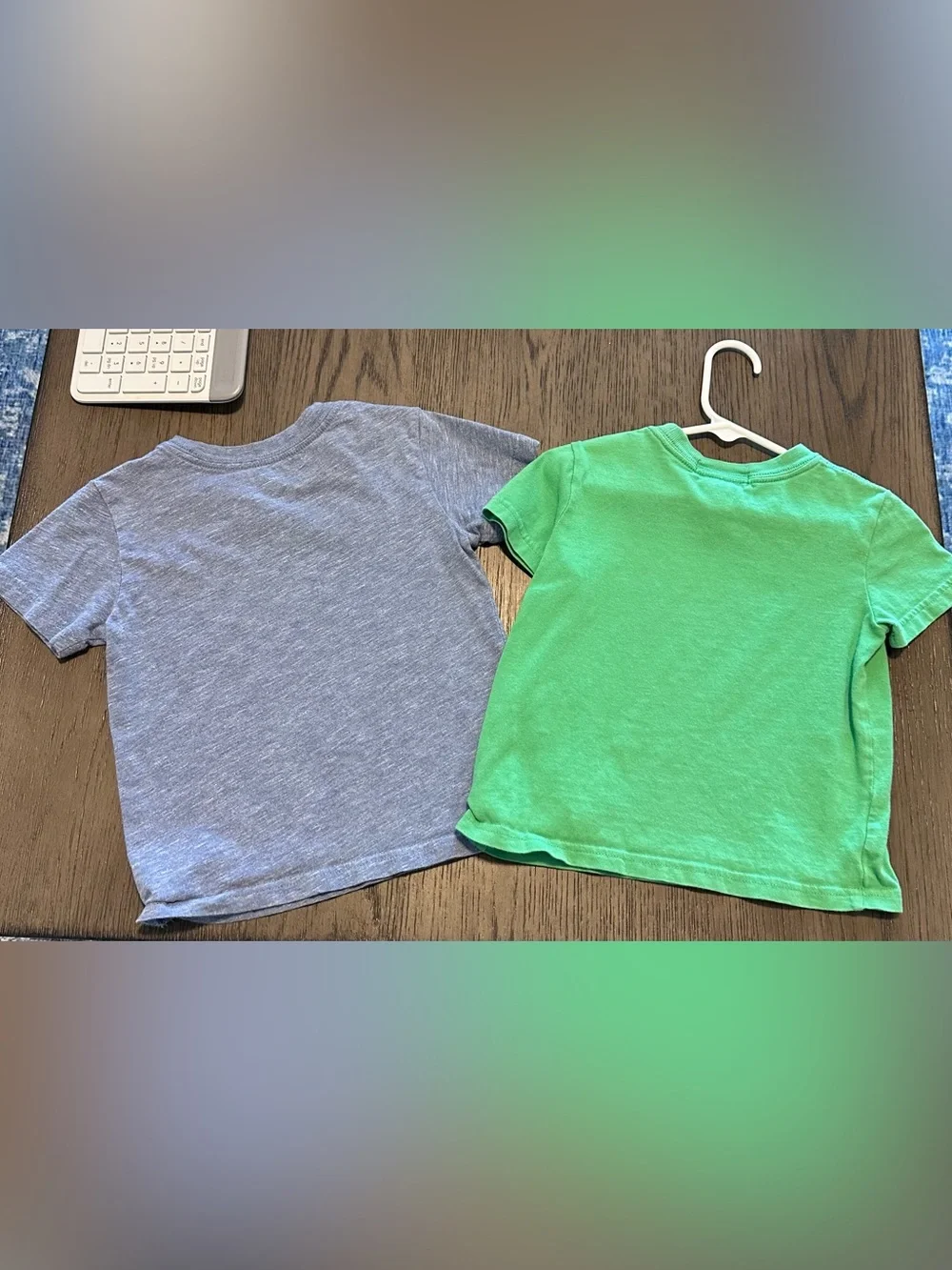 Ralph Lauren Kids Heather Gray & Bright Green Short Sleeve Tees